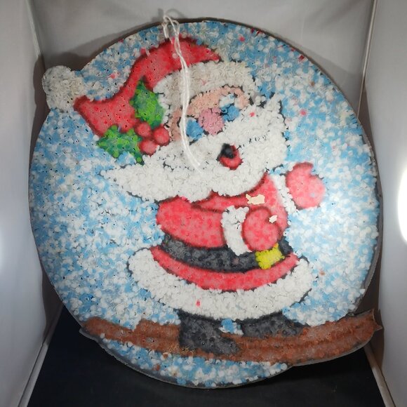Vintage Santa Popcorn Plastic Skiing in Snow Globe - Picture 2 of 9